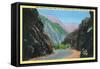 Utah, Big Cottonwood Canyon View of Storm Mountain through Jones' Cut-Lantern Press-Framed Stretched Canvas