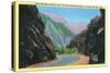 Utah, Big Cottonwood Canyon View of Storm Mountain through Jones' Cut-Lantern Press-Stretched Canvas