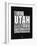 Utah Black and White Map-NaxArt-Framed Art Print