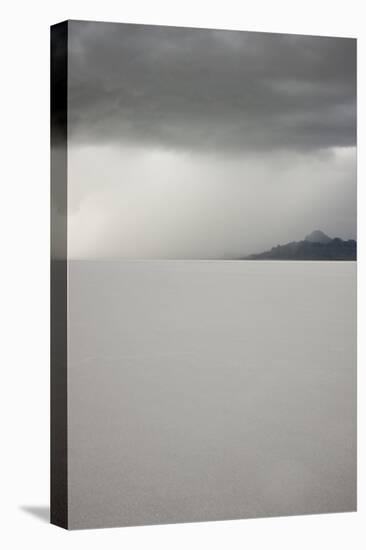 Utah, Bonneville Salt Flats. Approaching Thunderstorm over Bonneville Salt Flats-Judith Zimmerman-Stretched Canvas