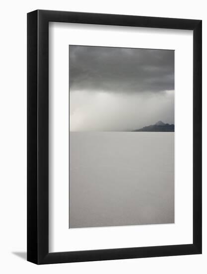 Utah, Bonneville Salt Flats. Approaching Thunderstorm over Bonneville Salt Flats-Judith Zimmerman-Framed Photographic Print