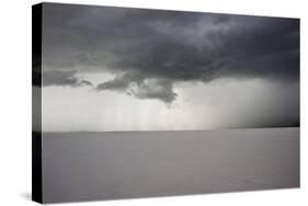 Utah, Bonneville Salt Flats. Approaching Thunderstorm-Judith Zimmerman-Stretched Canvas