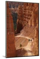 Utah, Bryce Canyon National Park, Hikers on Navajo Loop Trail Through Hoodoos-David Wall-Mounted Photographic Print