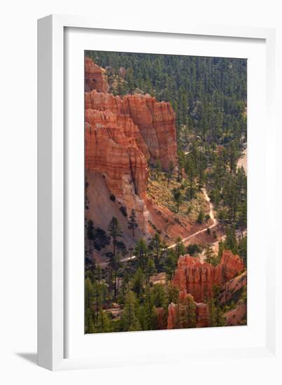 Utah, Bryce Canyon National Park, Queens Garden Trail Through Hoodoos-David Wall-Framed Photographic Print