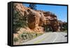 Utah, Bryce, Red Canyon Tunnels-Bernard Friel-Framed Stretched Canvas