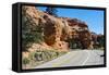 Utah, Bryce, Red Canyon Tunnels-Bernard Friel-Framed Stretched Canvas