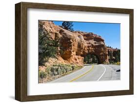 Utah, Bryce, Red Canyon Tunnels-Bernard Friel-Framed Photographic Print