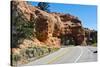 Utah, Bryce, Red Canyon Tunnels-Bernard Friel-Stretched Canvas