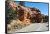 Utah, Bryce, Red Canyon Tunnels-Bernard Friel-Framed Stretched Canvas