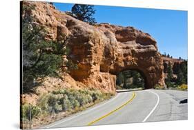 Utah, Bryce, Red Canyon Tunnels-Bernard Friel-Stretched Canvas