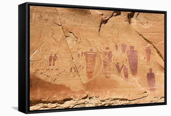Utah, Canyonlands, Horseshoe Canyon, Great Gallery, Petroglyphs-Jamie & Judy Wild-Framed Stretched Canvas