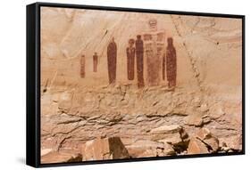 Utah, Canyonlands, Horseshoe Canyon, Great Gallery, Petroglyphs-Jamie & Judy Wild-Framed Stretched Canvas