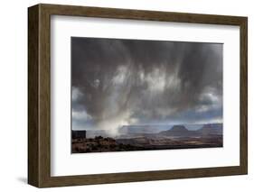 Utah, Canyonlands National Park. Spring Vista over the Canyons and Desert with Thunderclouds-Judith Zimmerman-Framed Photographic Print