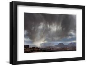 Utah, Canyonlands National Park. Spring Vista over the Canyons and Desert with Thunderclouds-Judith Zimmerman-Framed Photographic Print