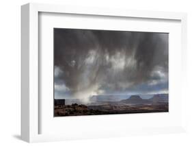 Utah, Canyonlands National Park. Spring Vista over the Canyons and Desert with Thunderclouds-Judith Zimmerman-Framed Photographic Print