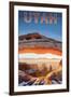 Utah - Canyonlands View-Lantern Press-Framed Art Print