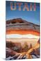 Utah - Canyonlands View-Lantern Press-Mounted Art Print