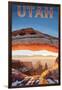 Utah - Canyonlands View-Lantern Press-Framed Art Print