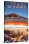 Utah - Canyonlands View-Lantern Press-Stretched Canvas