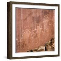 Utah, Capitol Reef National Park. Fremont Pictoglyph Panel-Jaynes Gallery-Framed Photographic Print