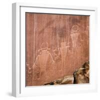 Utah, Capitol Reef National Park. Fremont Pictoglyph Panel-Jaynes Gallery-Framed Photographic Print