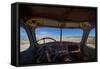 Utah, Capitol Reef National Park. Inside Cab of Old Drilling Rig-Jaynes Gallery-Framed Stretched Canvas