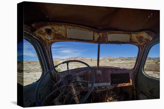 Utah, Capitol Reef National Park. Inside Cab of Old Drilling Rig-Jaynes Gallery-Stretched Canvas