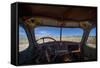 Utah, Capitol Reef National Park. Inside Cab of Old Drilling Rig-Jaynes Gallery-Framed Stretched Canvas