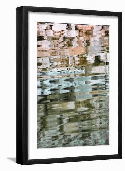 Utah. Colorful Abstract Reflections of Canyon Walls on Lake Powell-Judith Zimmerman-Framed Photographic Print