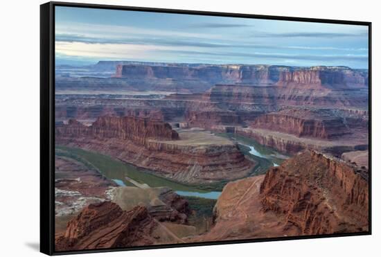 Utah, Dead Horse Point State Park. Colorado River Gooseneck Formation-Cathy & Gordon Illg-Framed Stretched Canvas