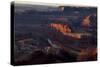 Utah, Dead Horse Point State Park. Overlook at First Light at Sunrise-Judith Zimmerman-Stretched Canvas