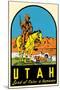 Utah Decal, Wagon Train-null-Mounted Art Print