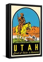 Utah Decal, Wagon Train-null-Framed Stretched Canvas