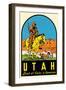 Utah Decal, Wagon Train-null-Framed Art Print