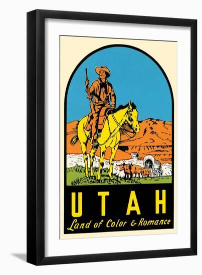 Utah Decal, Wagon Train-null-Framed Art Print