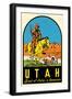 Utah Decal, Wagon Train-null-Framed Art Print