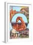 Utah - Delicate Arch Montage-Lantern Press-Framed Art Print