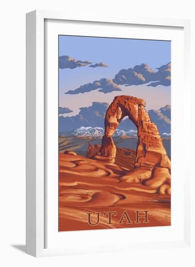 Utah - Delicate Arch-Lantern Press-Framed Art Print