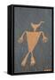 Utah. Duck Headed Man Petroglyph, Cedar Mesa-Judith Zimmerman-Framed Stretched Canvas