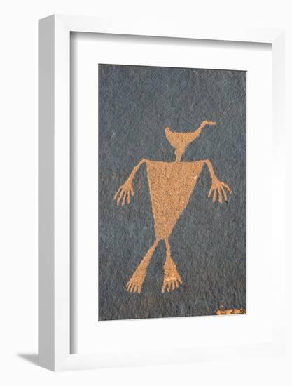 Utah. Duck Headed Man Petroglyph, Cedar Mesa-Judith Zimmerman-Framed Photographic Print