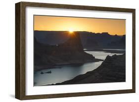 Utah, Glen Canyon National Recreation Area. View from Alstrom Point Overlook, Gunsight Butte-Judith Zimmerman-Framed Photographic Print