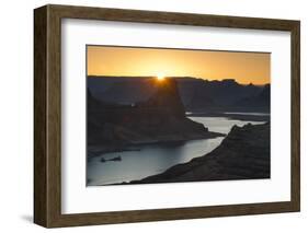 Utah, Glen Canyon National Recreation Area. View from Alstrom Point Overlook, Gunsight Butte-Judith Zimmerman-Framed Photographic Print