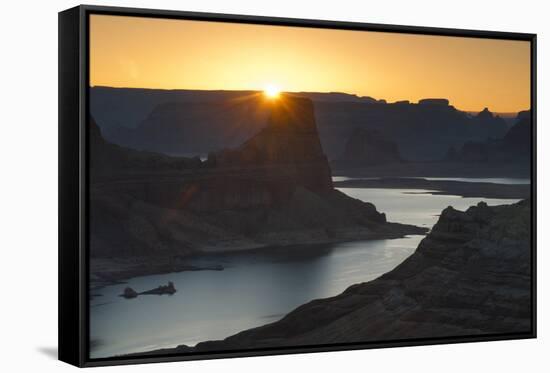 Utah, Glen Canyon National Recreation Area. View from Alstrom Point Overlook, Gunsight Butte-Judith Zimmerman-Framed Stretched Canvas