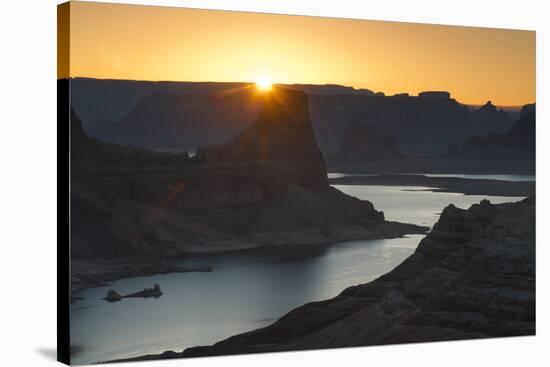 Utah, Glen Canyon National Recreation Area. View from Alstrom Point Overlook, Gunsight Butte-Judith Zimmerman-Stretched Canvas