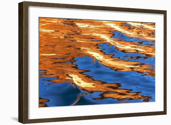 Utah, Glen Canyon Nra. Abstract of Cliff Reflection in Lake Powell-Jaynes Gallery-Framed Photographic Print