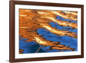Utah, Glen Canyon Nra. Abstract of Cliff Reflection in Lake Powell-Jaynes Gallery-Framed Photographic Print
