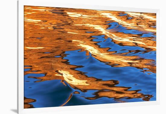 Utah, Glen Canyon Nra. Abstract of Cliff Reflection in Lake Powell-Jaynes Gallery-Framed Photographic Print