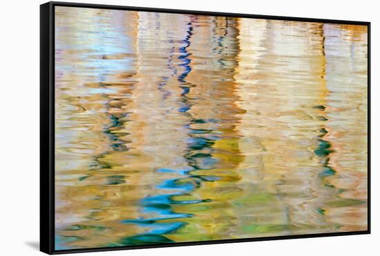 Utah, Glen Canyon Nra. Abstract of Cliff Reflection in Lake Powell-Jaynes Gallery-Framed Stretched Canvas