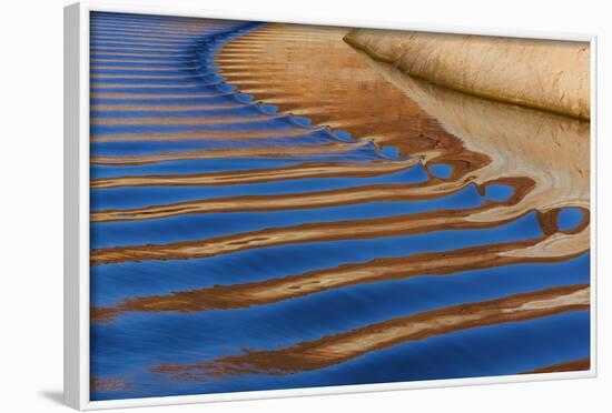 Utah, Glen Canyon Nra. Abstract of Cliff Reflection in Lake Powell-Jaynes Gallery-Framed Photographic Print