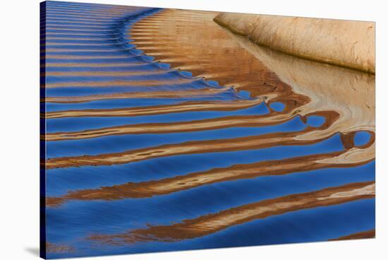 Utah, Glen Canyon Nra. Abstract of Cliff Reflection in Lake Powell-Jaynes Gallery-Stretched Canvas